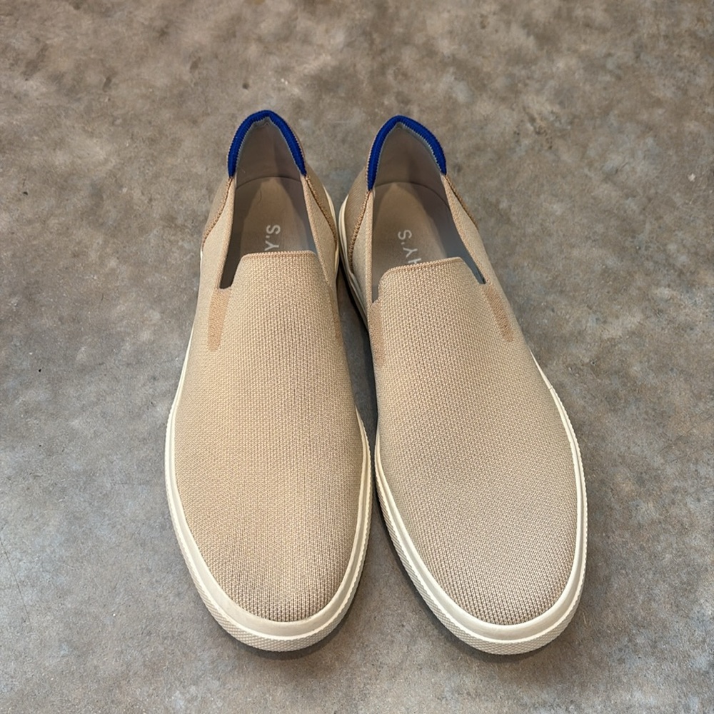 Rothy’s The City Slip On Sneaker – Wheat (Tan/Beige), W 10.5/M 9, EUC